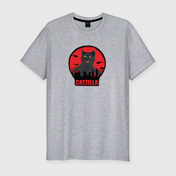 Футболка slim-fit Catzilla в ярости, цвет: меланж