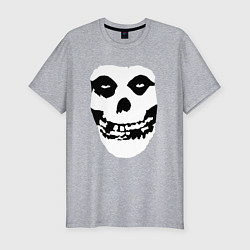 Футболка slim-fit Череп misfits, цвет: меланж