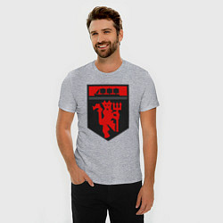 Футболка slim-fit Manchester logo, цвет: меланж — фото 2