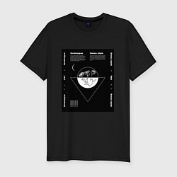 Футболка slim-fit Шведский стиль гротеск, цвет: черный