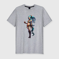 Футболка slim-fit Jinx art, цвет: меланж