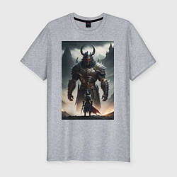 Футболка slim-fit King of demon, цвет: меланж