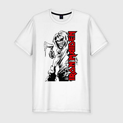 Футболка slim-fit Iron maiden fans, цвет: белый