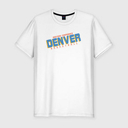 Футболка slim-fit Denver west, цвет: белый