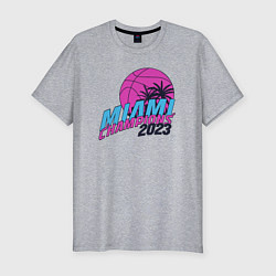 Футболка slim-fit Miami champions 2023, цвет: меланж