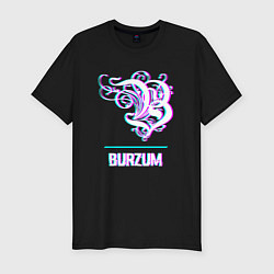 Футболка slim-fit Burzum glitch rock, цвет: черный