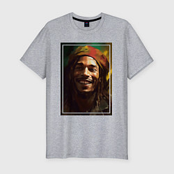 Футболка slim-fit Боб Марли One love, цвет: меланж