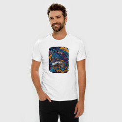 Футболка slim-fit Abstract Wolf, цвет: белый — фото 2