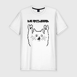 Футболка slim-fit Die Antwoord - rock cat, цвет: белый