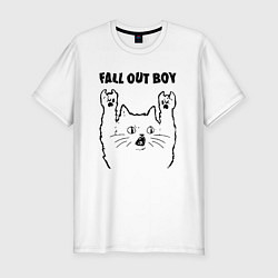 Футболка slim-fit Fall Out Boy - rock cat, цвет: белый