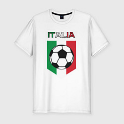Футболка slim-fit Футбол Италии, цвет: белый
