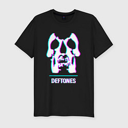 Футболка slim-fit Deftones glitch rock, цвет: черный