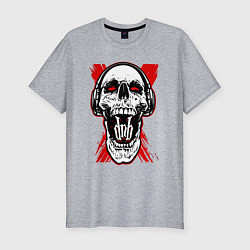 Футболка slim-fit DnB skull, цвет: меланж