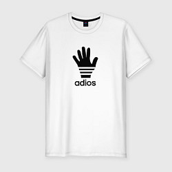 Футболка slim-fit Adios, цвет: белый