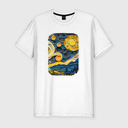 Футболка slim-fit Starry Night Voyage, цвет: белый