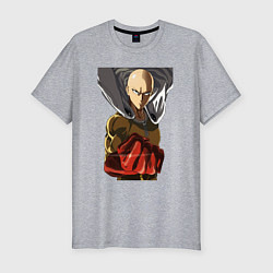 Футболка slim-fit Saitama fist, цвет: меланж