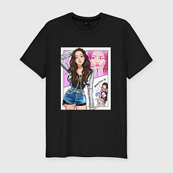 Футболка slim-fit Blackpink Jisoo, цвет: черный