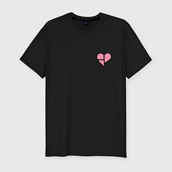 Футболка slim-fit Сердечко BlackPink - мини, цвет: черный
