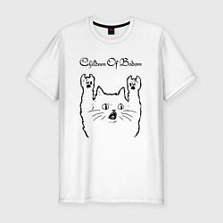 Футболка slim-fit Children of Bodom - rock cat, цвет: белый