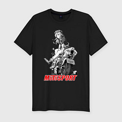 Футболка slim-fit Moto girl, цвет: черный