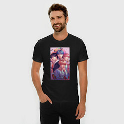 Футболка slim-fit BTS pink style, цвет: черный — фото 2