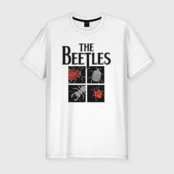 Футболка slim-fit Beetles, цвет: белый