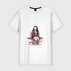 Футболка slim-fit Nezuko-chan, цвет: белый