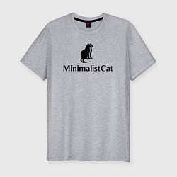 Футболка slim-fit Коты MinimalistCat, цвет: меланж