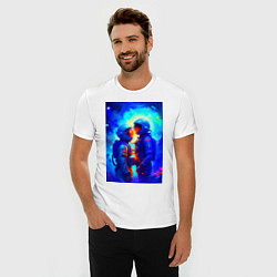 Футболка slim-fit Космическая любовь - нейросеть, цвет: белый — фото 2