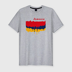 Футболка slim-fit Flag Armenia, цвет: меланж