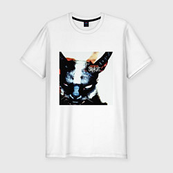 Футболка slim-fit Slipkat Meowa, цвет: белый