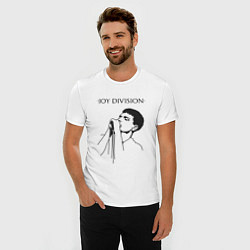 Футболка slim-fit Йен Кёртис Joy Division, цвет: белый — фото 2