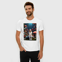 Футболка slim-fit Alice in Wonderland, цвет: белый — фото 2