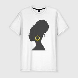 Футболка slim-fit Black girl, цвет: белый