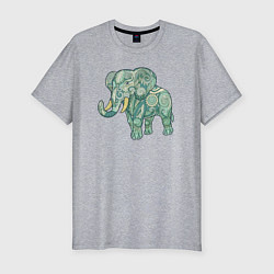 Футболка slim-fit Magic elephant, цвет: меланж