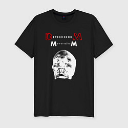 Мужская slim-футболка Depeche Mode 2023 Memento Mori - White Skull 01