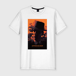 Футболка slim-fit Взгляд Оппенгеймера, цвет: белый