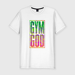 Футболка slim-fit Gym god, цвет: белый