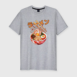 Футболка slim-fit Ramen Рамен, цвет: меланж