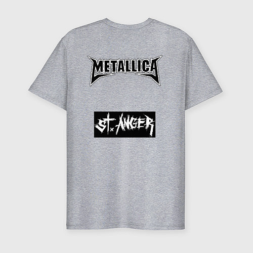 Мужская slim-футболка Обложка альбома St Anger группы Metallica / Меланж – фото 2