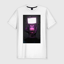 Футболка slim-fit Tvman-skibidi, цвет: белый