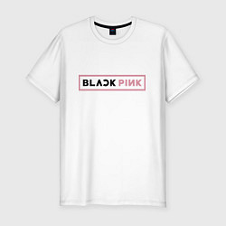 Футболка slim-fit Black pink - emblem, цвет: белый
