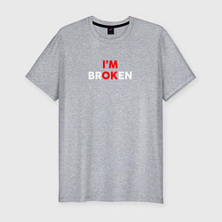 Футболка slim-fit Im broken, цвет: меланж