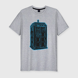 Футболка slim-fit Black tardis, цвет: меланж