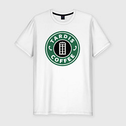 Футболка slim-fit Tardis coffee, цвет: белый