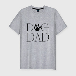 Мужская slim-футболка Папа собаки