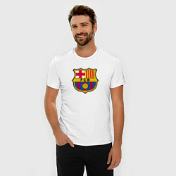 Футболка slim-fit Barcelona fc sport, цвет: белый — фото 2