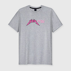 Футболка slim-fit Kenergy - metallica and barbie style, цвет: меланж