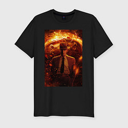 Футболка slim-fit Оппенгеймер 2023, цвет: черный