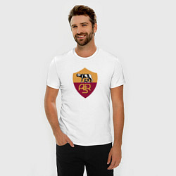 Футболка slim-fit Roma fc club, цвет: белый — фото 2